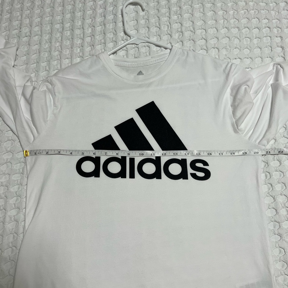 Adidas Men's Long Sleeve Golf Tee in White - Picture 6 of 8